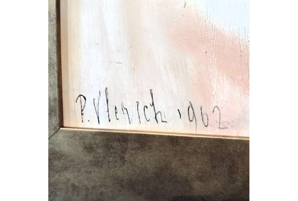 Abstract Schilderij Pierre Vlerick 1962 | Gesigneerd Olieverf