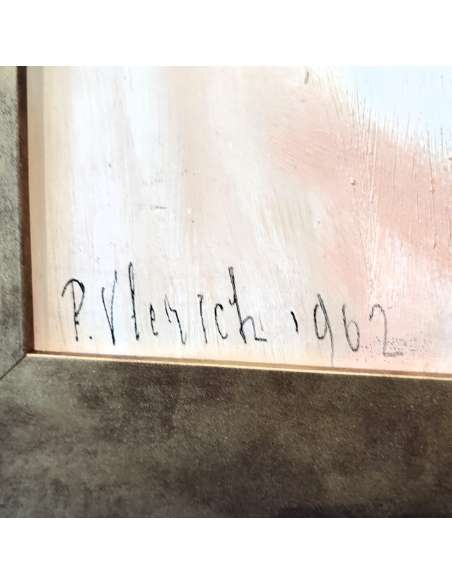 Abstract Schilderij Pierre Vlerick 1962 | Gesigneerd Olieverf