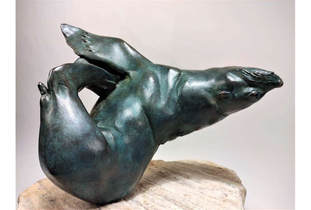 Sculpture Bronze Lion de Mer Greta van Puyenbroeck Artcasting