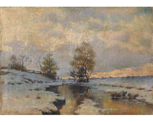 Schilderij Landschap natuur door Endogourov Ivan Ivanovitsj