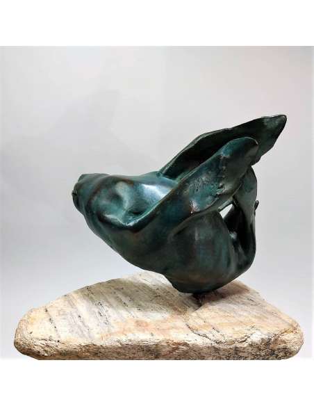 Sculpture Bronze Lion de Mer Greta van Puyenbroeck Artcasting