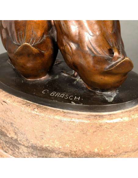 Couple Of Ducks By Carl August Brasch.