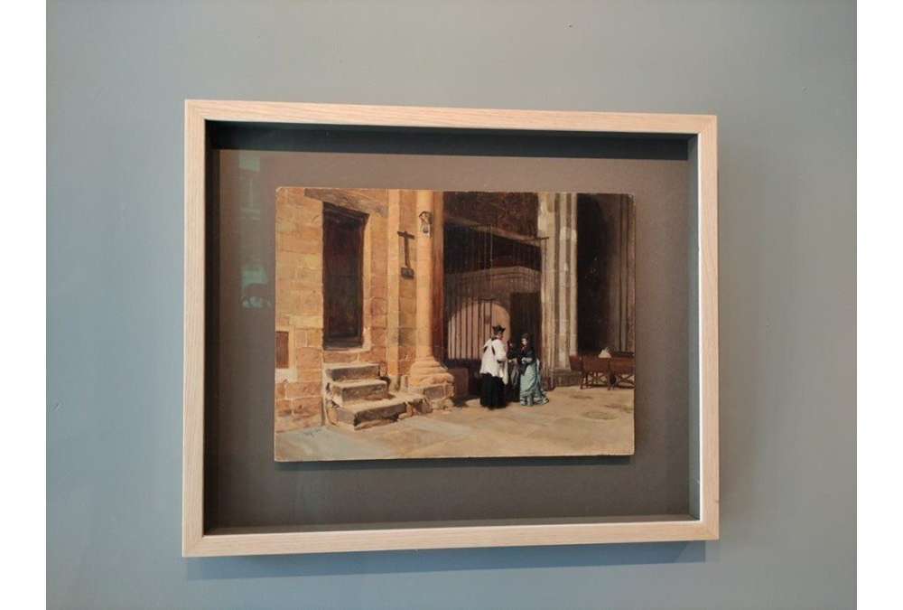 Enrique Mélida y Alinari | Church Interior | 19th Century Oil on Canvas