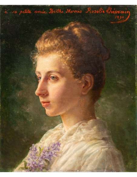 Portrait Berthe Morris par Rosalie Thévenin - Huile sur Toile 1890