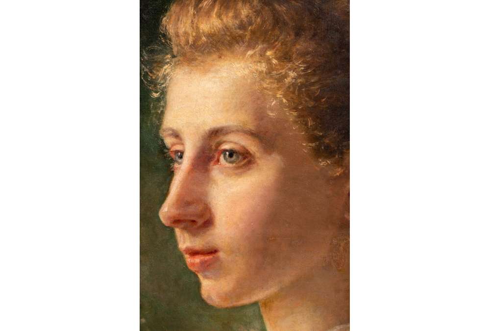 Portrait Berthe Morris par Rosalie Thévenin - Huile sur Toile 1890