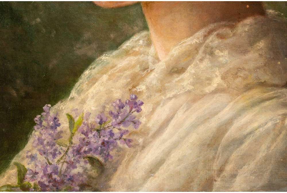 Portrait Berthe Morris par Rosalie Thévenin - Huile sur Toile 1890