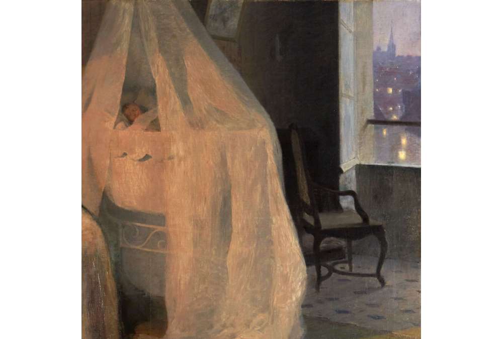 Olieverf op Canvas Moederschap Schilderij door Hippolyte Fournier