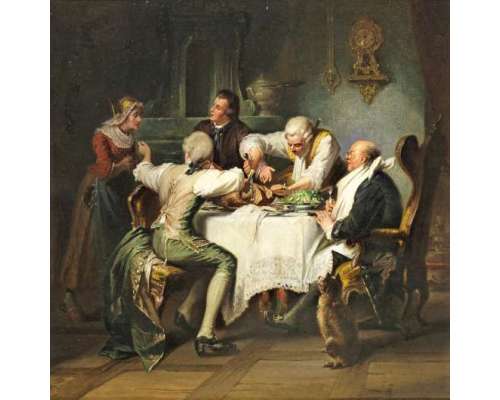 Schilderij rococo door Gaisser Jakob Emanuel 2