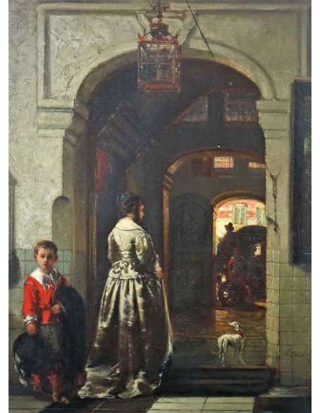 Het Afscheid van Stroebel | Gesigneerd olieverf op paneel