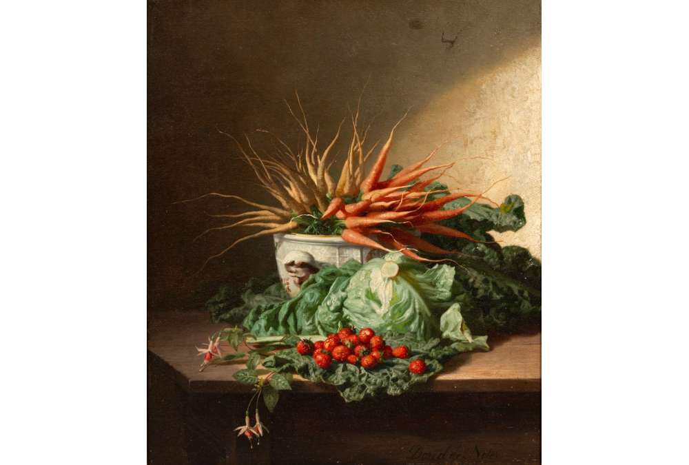 Still life painting for character kitchen decor by de Noter