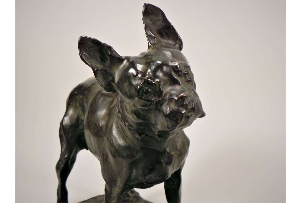 Bronzen Franse Bulldog door Rembrandt Bugatti
