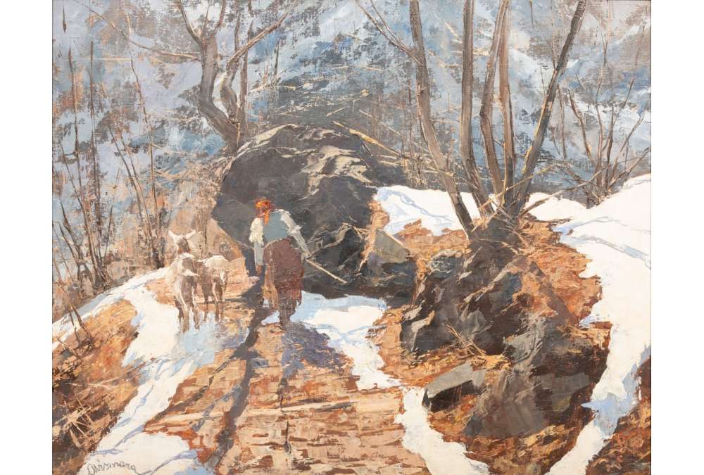 Italian Landscape Painting by Ambrogio Vismara Art