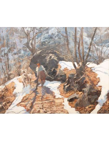 Italian Landscape Painting by Ambrogio Vismara Art