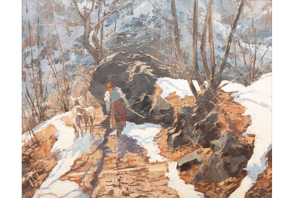 Italian Landscape Painting by Ambrogio Vismara Art