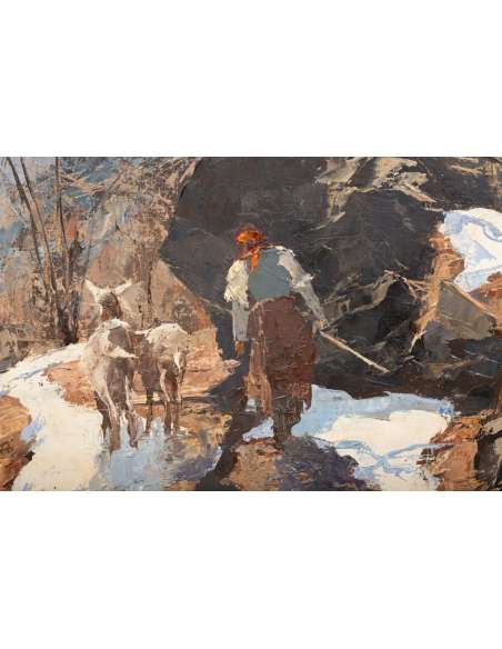 Italian Landscape Painting by Ambrogio Vismara Art