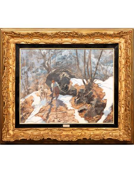 Italian Landscape Painting by Ambrogio Vismara Art