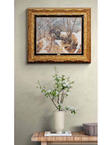 Italian Landscape Painting by Ambrogio Vismara Art