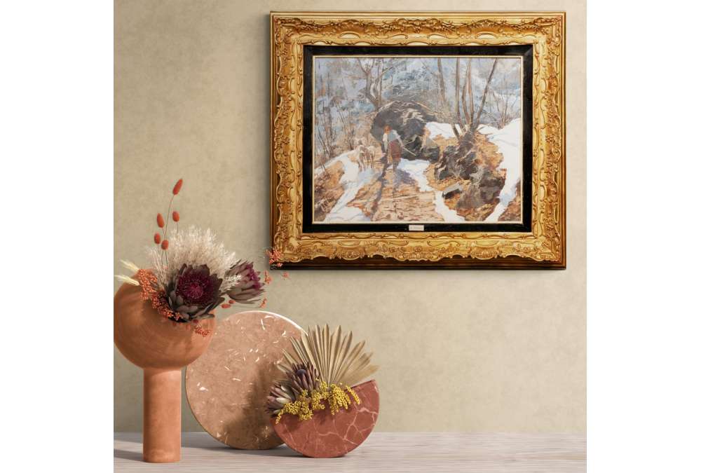 Italian Landscape Painting by Ambrogio Vismara Art