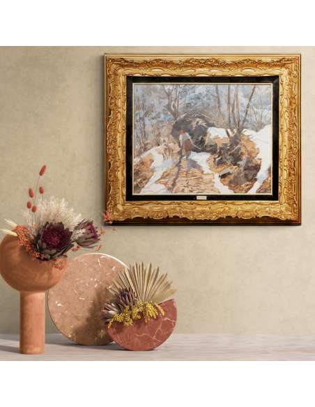 Italian Landscape Painting by Ambrogio Vismara Art