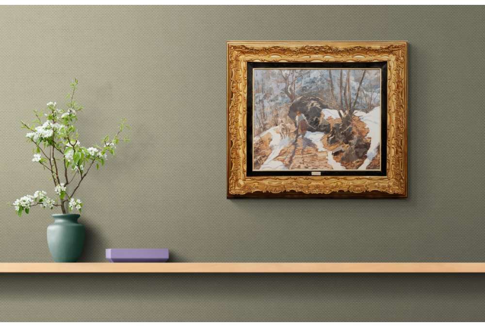 Italian Landscape Painting by Ambrogio Vismara Art