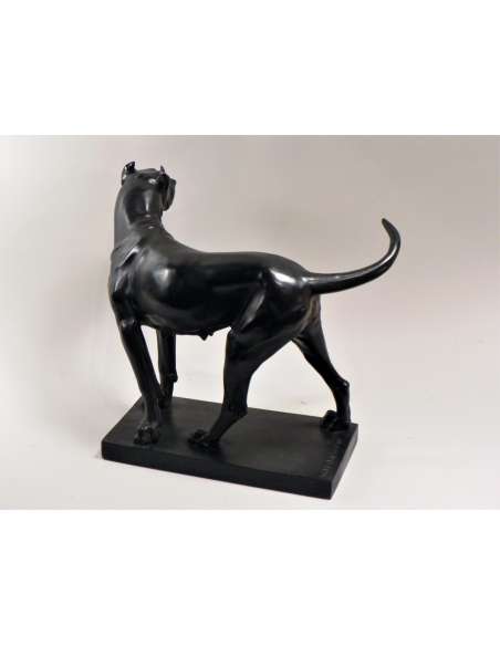 Statue Bronze Dogue Danois par Gustav Reissmann - Edition 3/8