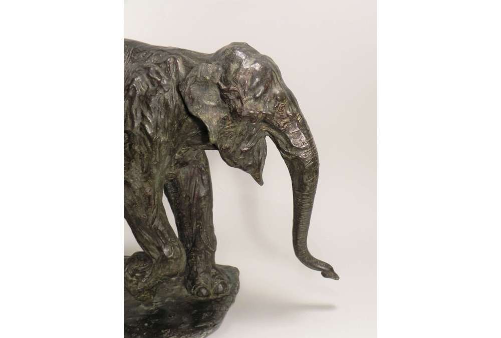Antique Eléphant en Bronze par Rembrandt Bugatti