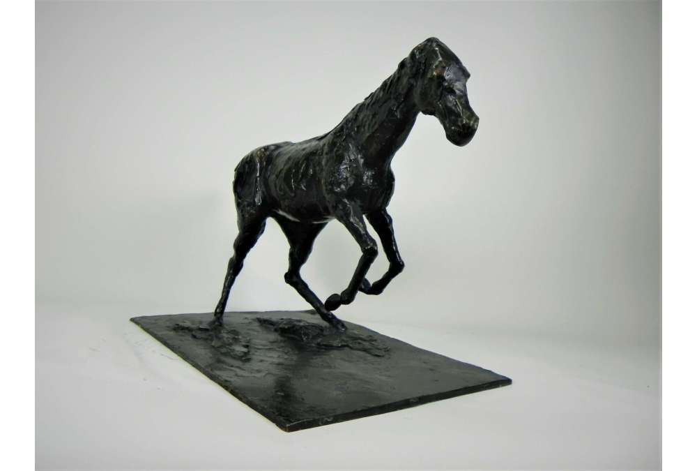 Cast bronze art By Edgar Degas - Horse Clearing an Obstacle
