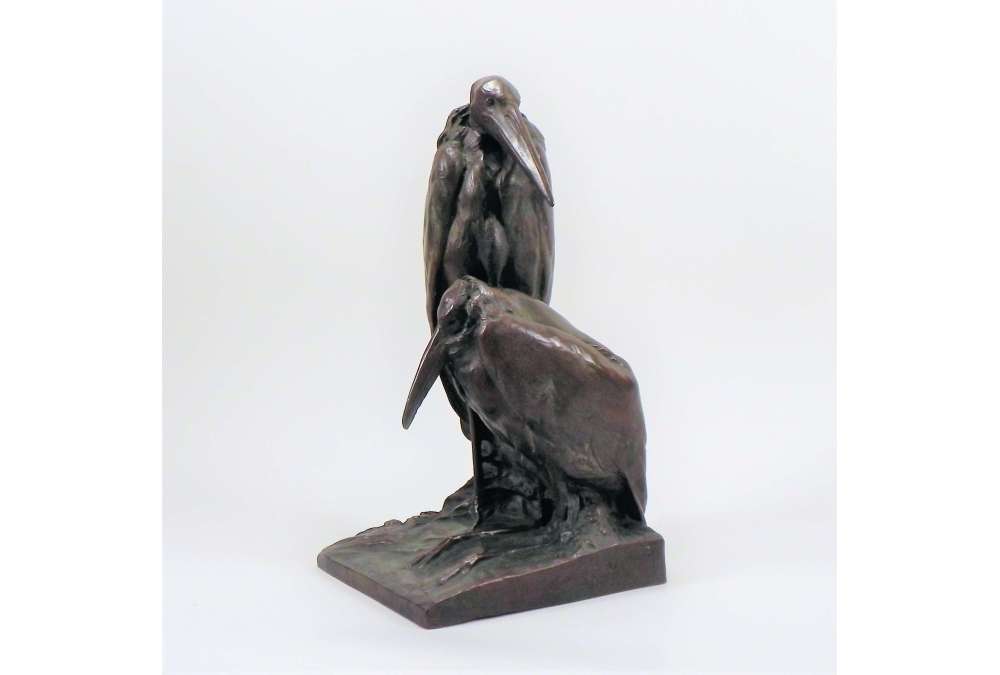 Josuë Dupon — 1864-1935, Bronze cast, Marabouts