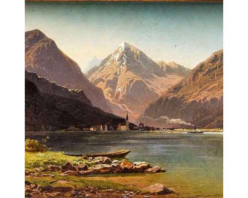 Landschap olieverfschilderij op paneel door François Roffiaen