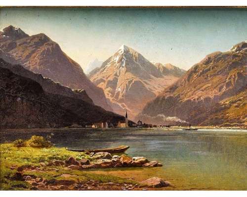 Landschap olieverfschilderij op paneel door François Roffiaen 2