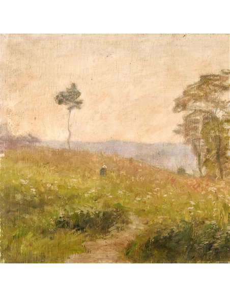 Landscape on Canvas By Paul Sébilleau