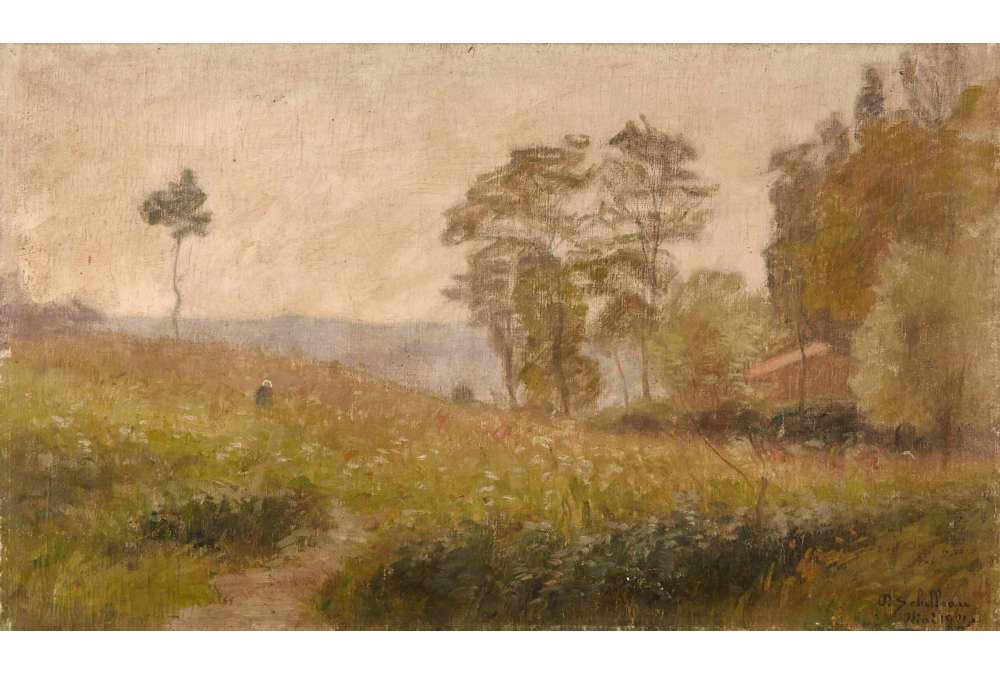 Landschap op canvas van Paul Sébilleau