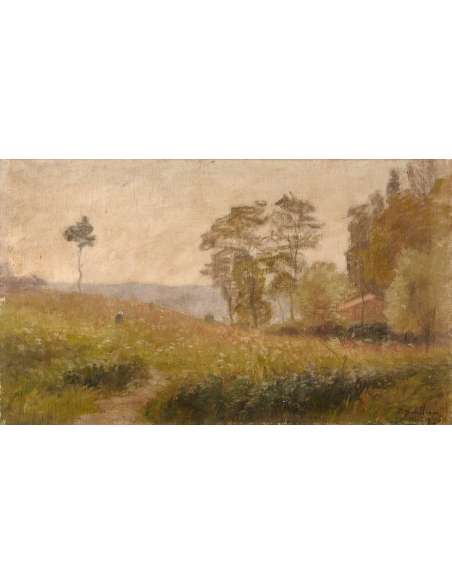 Landscape on Canvas By Paul Sébilleau
