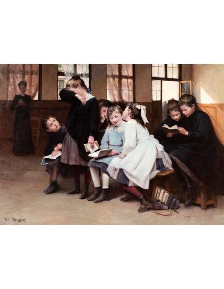 Huile originale sur toile de Trumphème Auguste