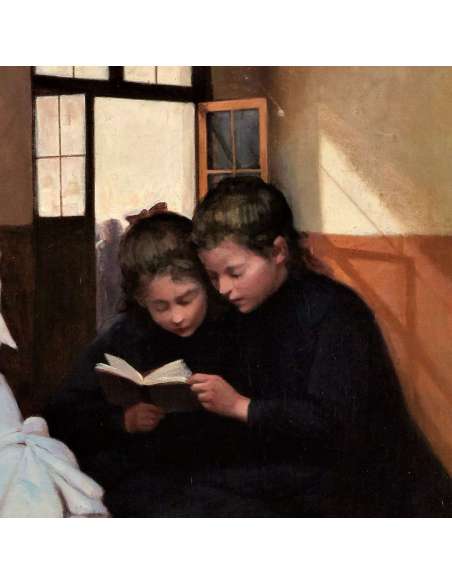 Huile originale sur toile de Trumphème Auguste