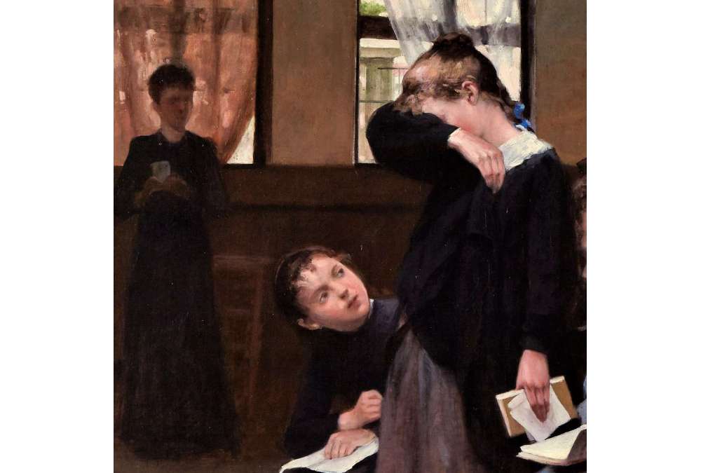 Origineel olieverf op doek door Trumphème Auguste