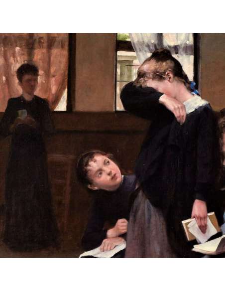 Huile originale sur toile de Trumphème Auguste