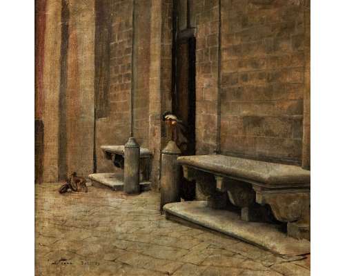 Kerkschildering in Siena