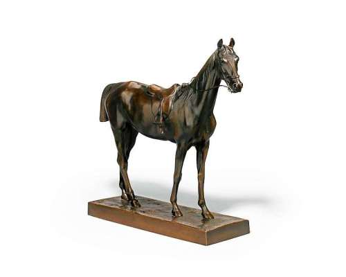 Bronzen renpaard sculptuur van Cuvelier