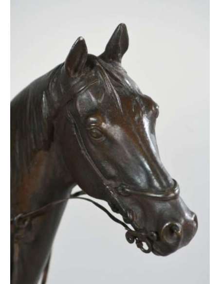 Bronze Racehorse Sculpture by Cuvelier