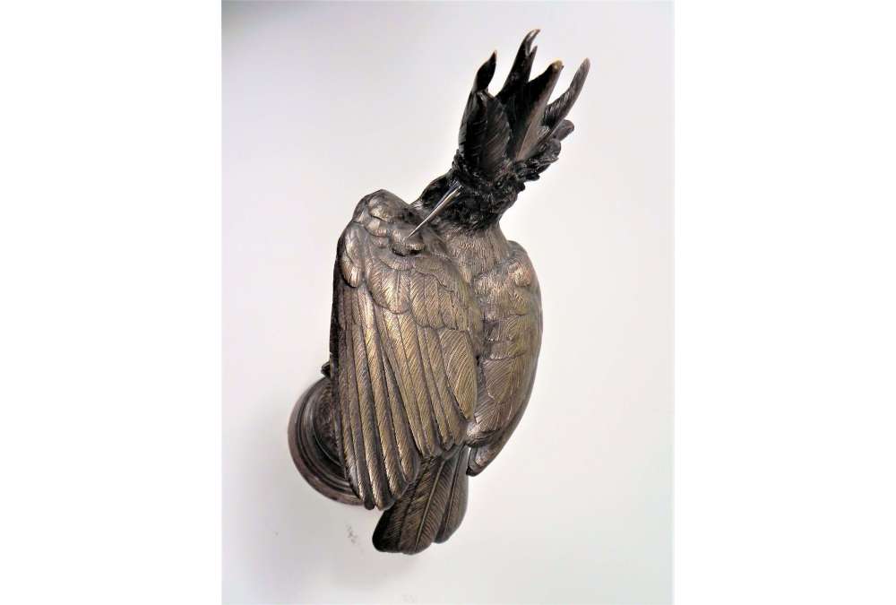 Bronze Hoopoe Sculpture by Alfred Dubucand