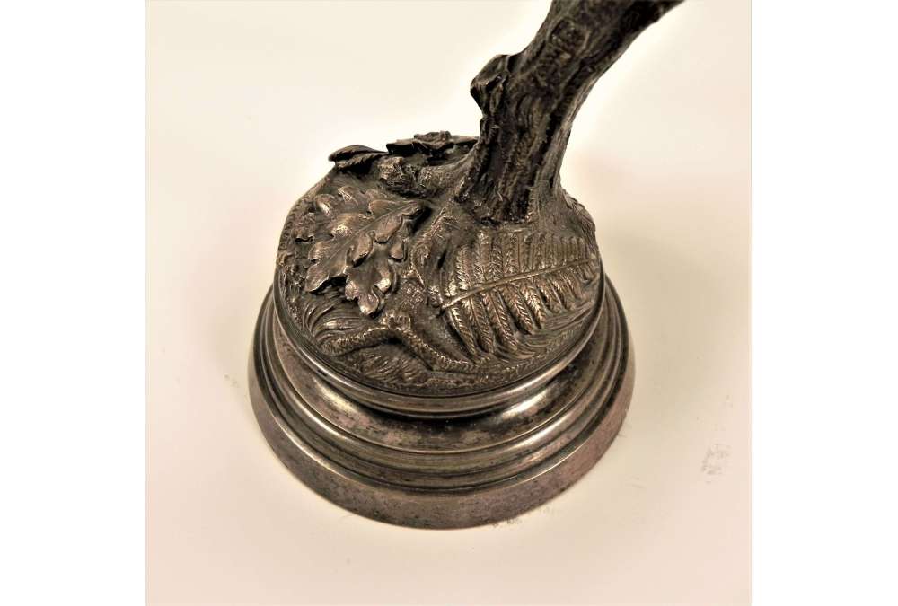 Bronze Hoopoe Sculpture by Alfred Dubucand