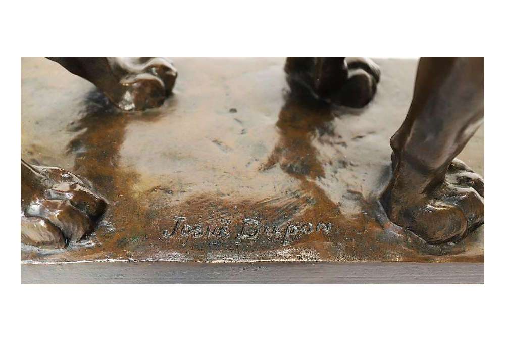 Josuë Dupon — 1864-1935+ Bronze, Lionne Rugissante