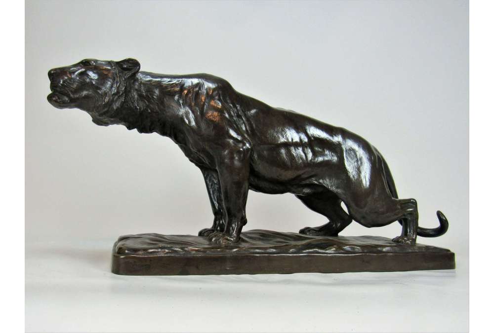 Georges Gardet Sculpture de panthère en bronze