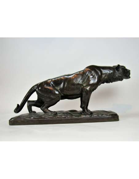 Georges Gardet Sculpture de panthère en bronze