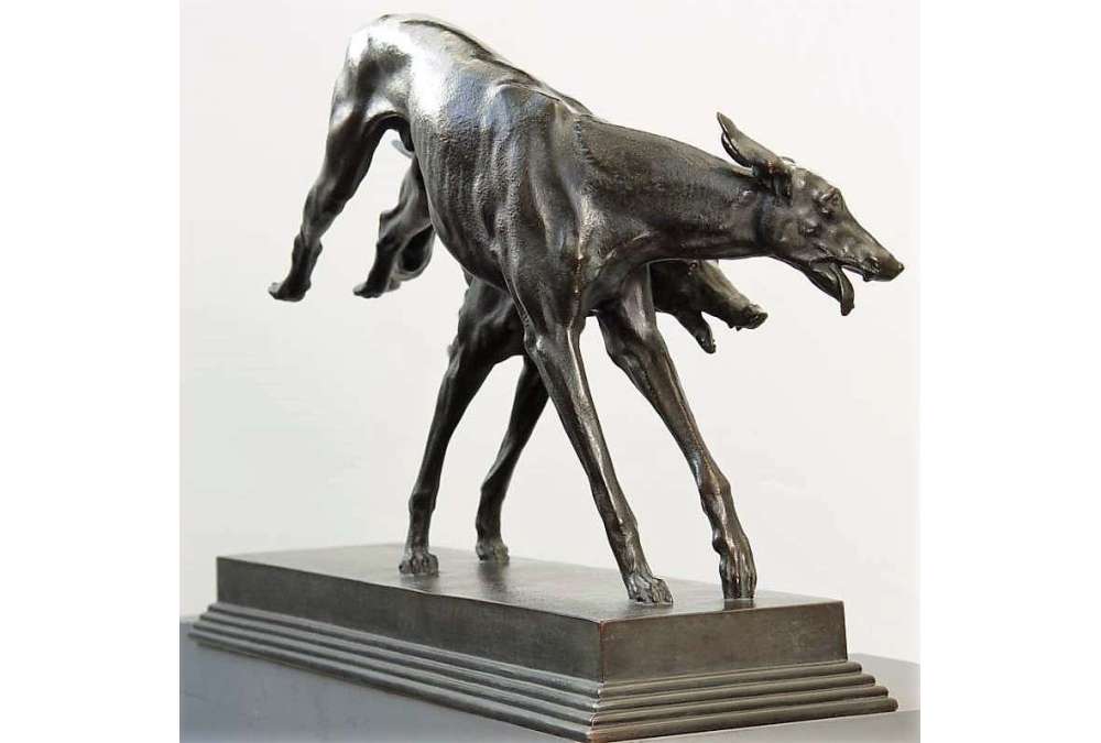 Otto Hofner Bronzen Windhonden