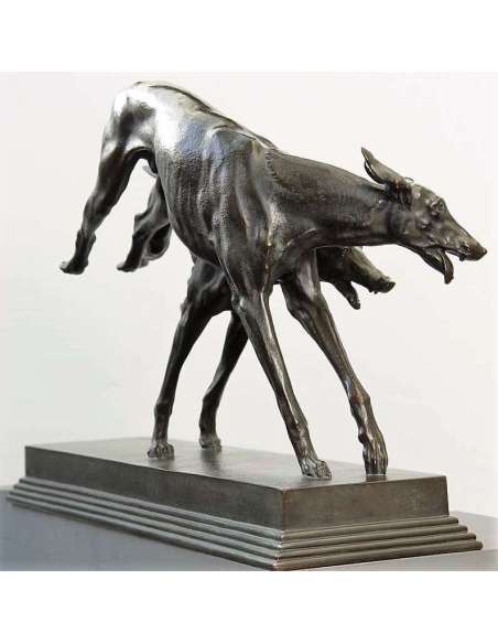 Otto Hofner Bronzen Windhonden