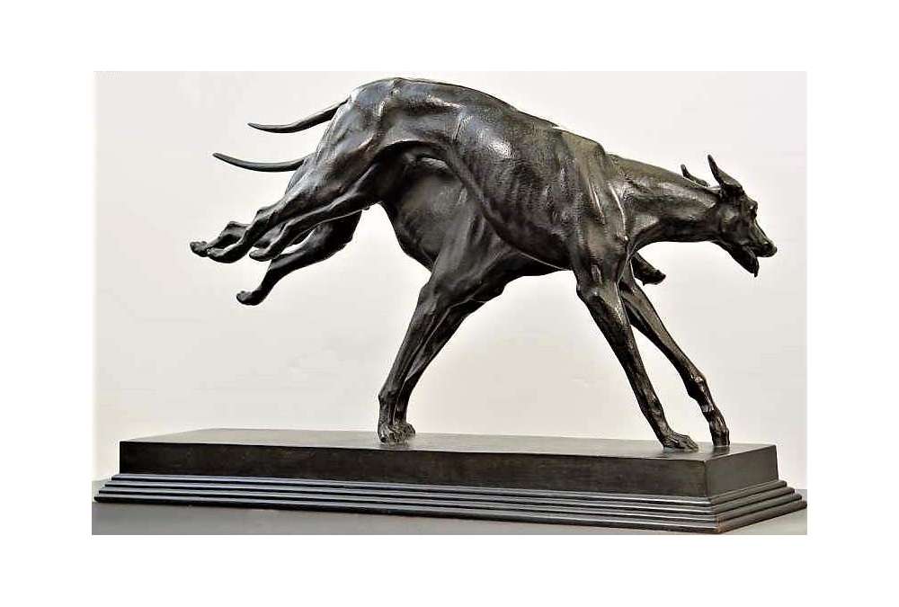 Otto Hofner Bronzen Windhonden