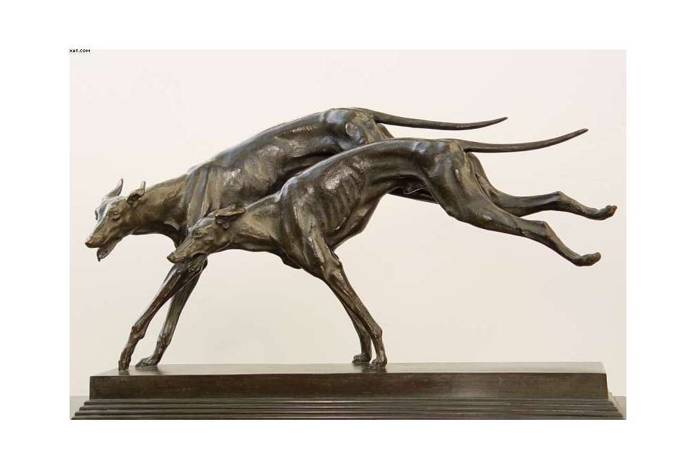 Otto Hofner Bronzen Windhonden