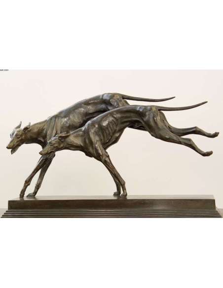 Otto Hofner Bronzen Windhonden